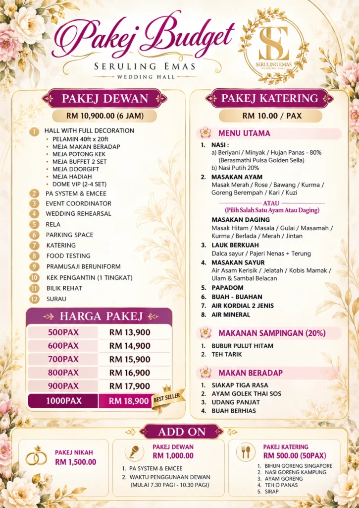 dewan kahwin seberang perai Pulau Pinang