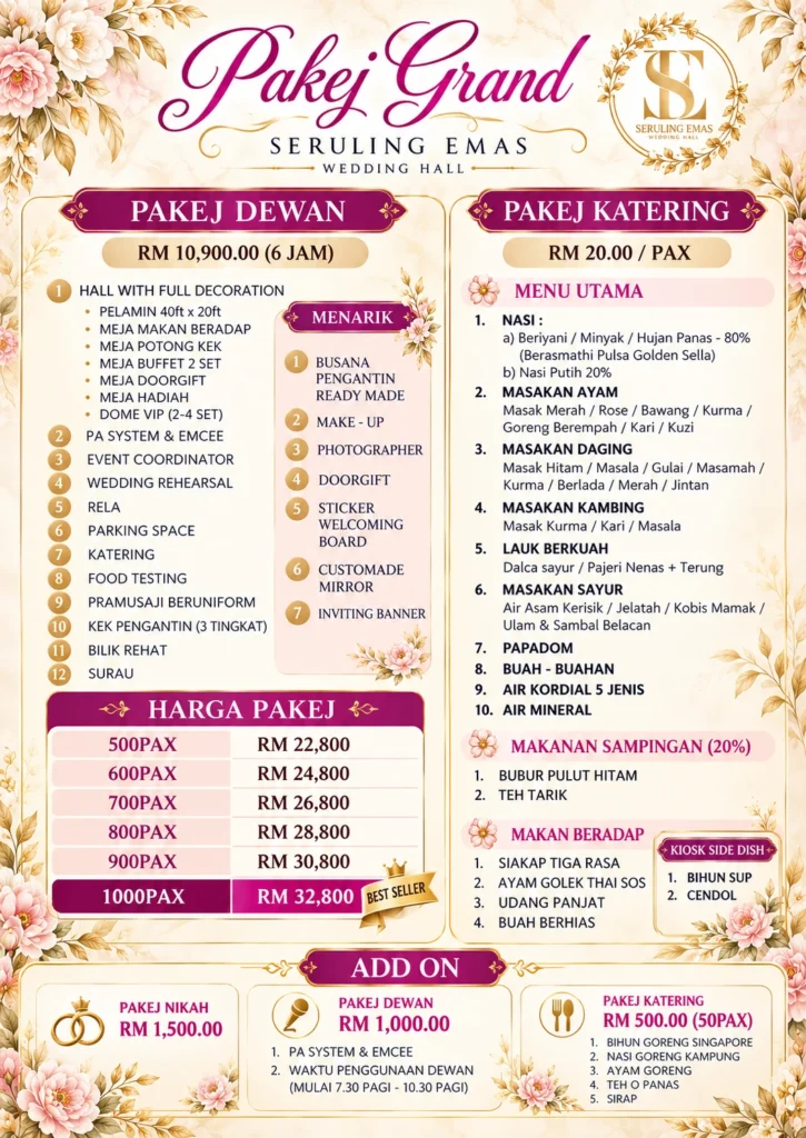dewan kahwin seberang perai Pulau Pinang